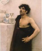 John Singer Sargent Young man in reverie France oil painting artist